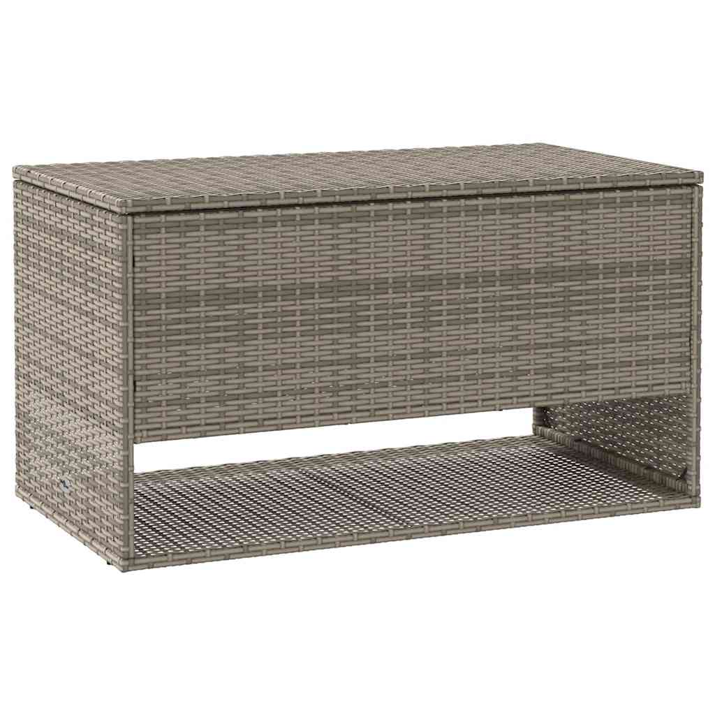 Outdoor-Kissenbox Grau 100x55x55,5 cm Poly Rattan