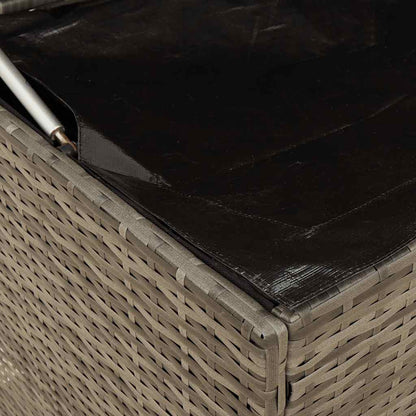 Outdoor-Kissenbox Grau 100x55x55,5 cm Poly Rattan