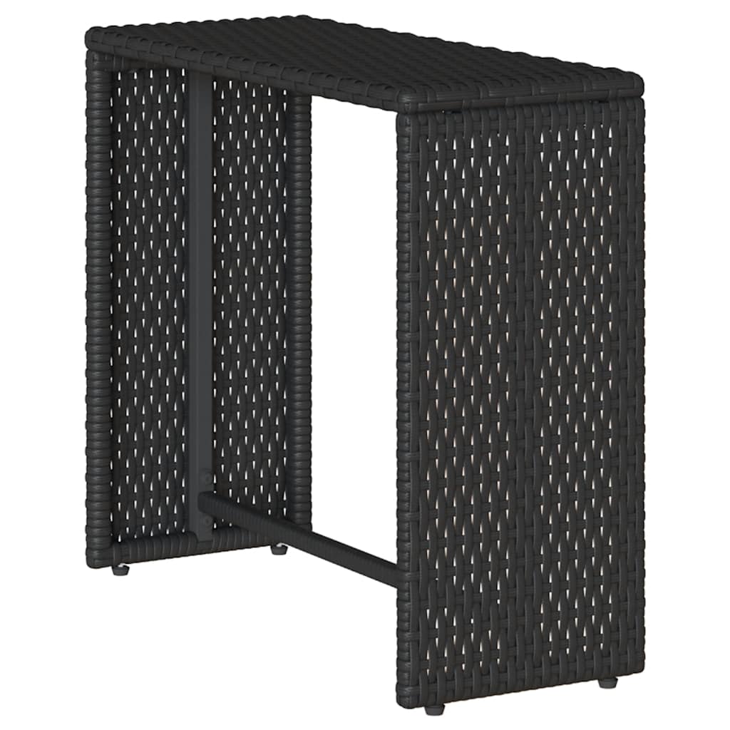 vidaXL Ensemble de canapés de jardin 5 pcs Coussins Empilables Noir Résine tressée