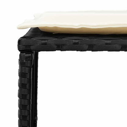 vidaXL Ensemble de canapés de jardin 5 pcs Coussins Empilables Noir Résine tressée