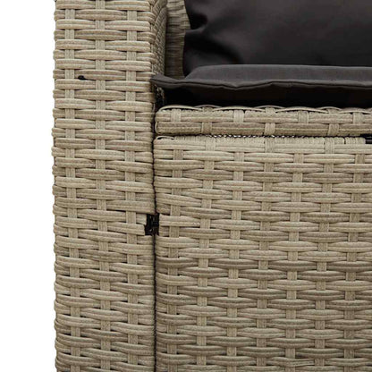 vidaXL Ensemble de canapés de jardin 5 pcs avec coussins empilables en résine tressée gris clair