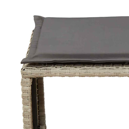 vidaXL Ensemble de canapés de jardin 5 pcs avec coussins empilables en résine tressée gris clair