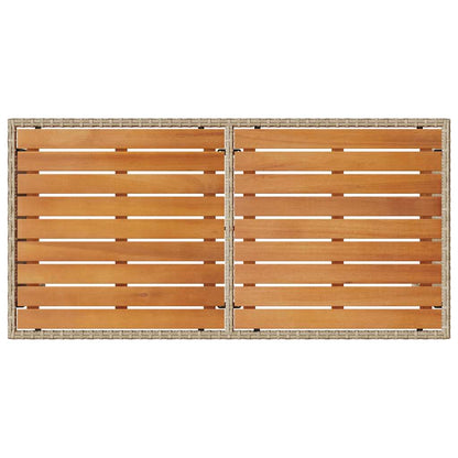 3-tlg. Garten-Essgruppe mit Kissen Beige Poly Rattan