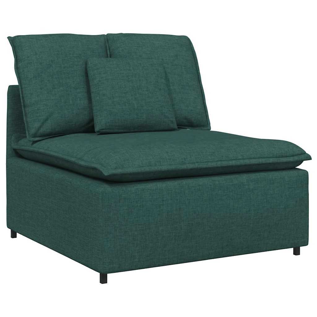 Modulares Sofa Mittelmodul mit Kissen Dunkelgrün 100 cm