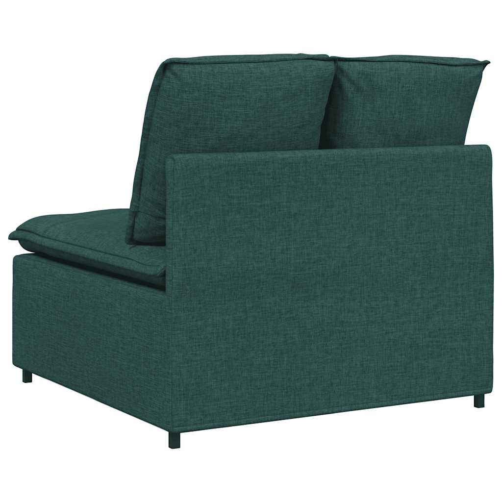 Modulares Sofa Mittelmodul mit Kissen Dunkelgrün 100 cm