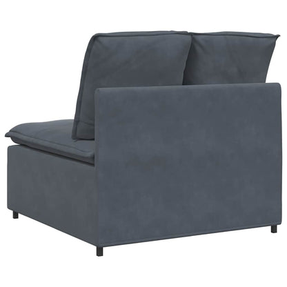 Modulares Sofa Mittelmodul mit Kissen Dunkelgrau 100 cm