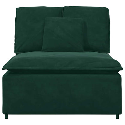 Modulares Sofa Mittelmodul mit Kissen Dunkelgrün 100 cm