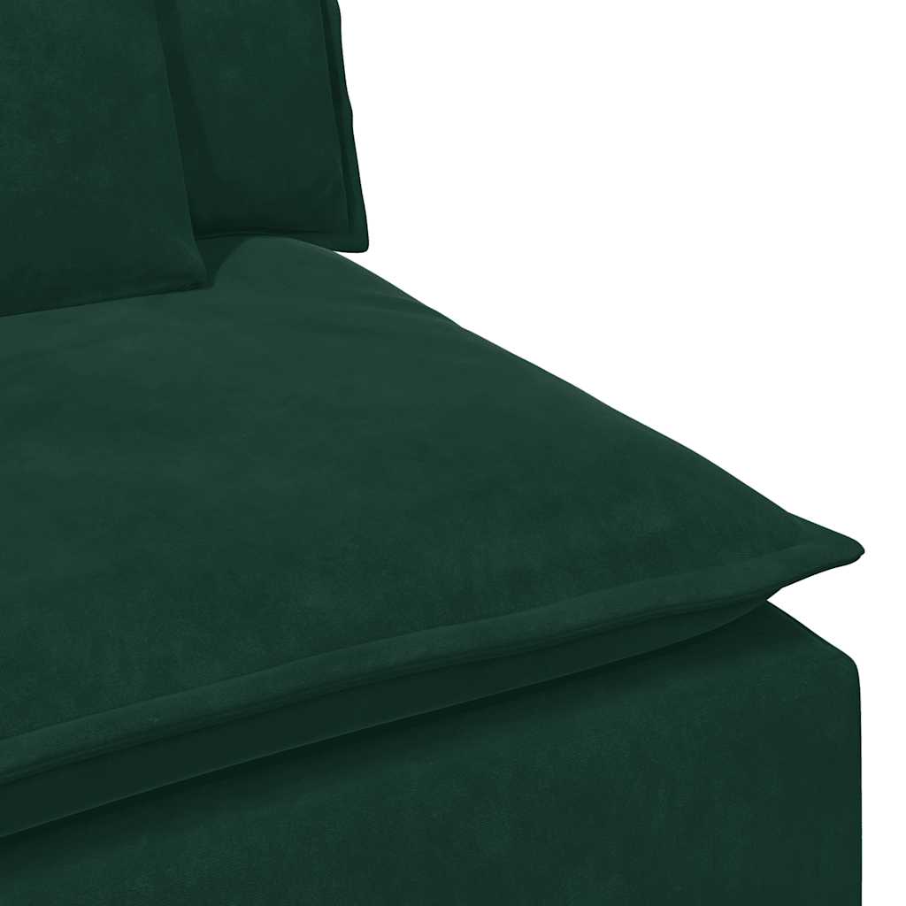 Modulares Sofa Mittelmodul mit Kissen Dunkelgrün 100 cm