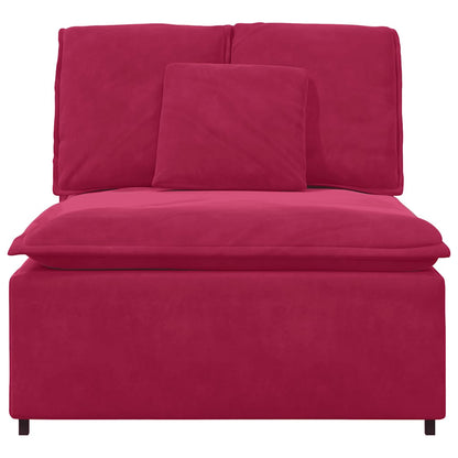 Modulares Sofa Mittelmodul mit Kissen Weinrot 100 cm