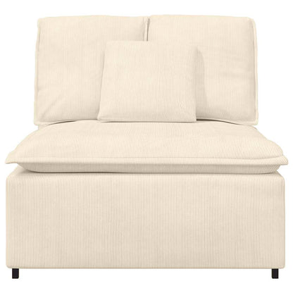 Modulares Sofa Mittelmodul mit Kissen Creme 100 cm