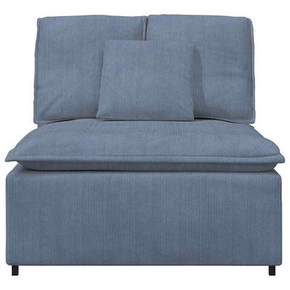 Modulares Sofa Mittelmodul mit Kissen Blau 100 cm