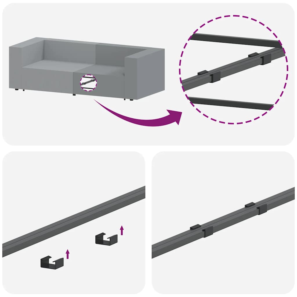 Modulares Sofa Mittelmodul mit Kissen Graugrün 100 cm