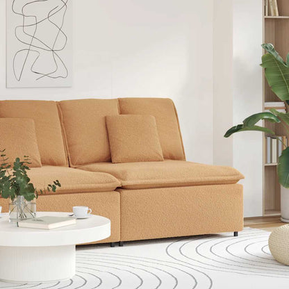 Modulares Sofa Mittelmodul mit Kissen Beige 100 cm