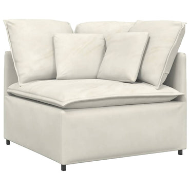 vidaXL Modulares Sofa Eckmodul mit Kissen Creme 100 cm