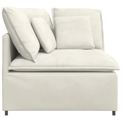 vidaXL Modulares Sofa Eckmodul mit Kissen Creme 100 cm