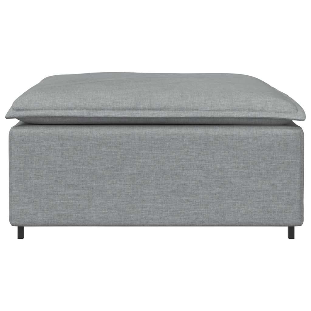vidaXL Modulares Sofa-Fußhocker-Modul Hellgrau 100 x 100 x 48 cm