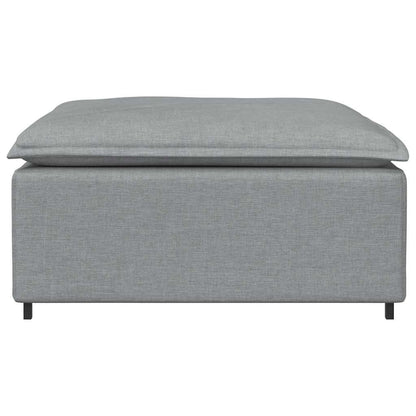 vidaXL Modulares Sofa-Fußhocker-Modul Hellgrau 100 x 100 x 48 cm