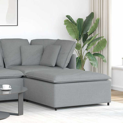 vidaXL Modulares Sofa-Fußhocker-Modul Hellgrau 100 x 100 x 48 cm