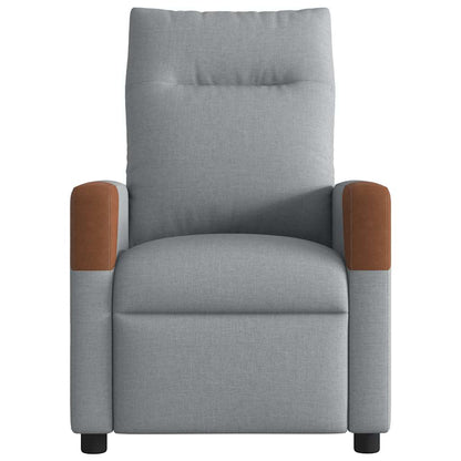 vidaXL Fauteuil relax Gris clair Tissu