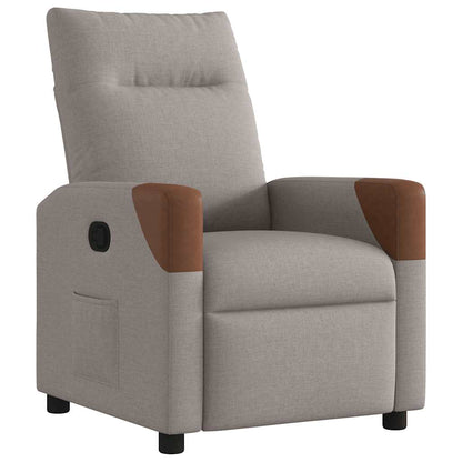 vidaXL Fauteuil relax Taupe Tissu