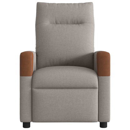 vidaXL Fauteuil relax Taupe Tissu