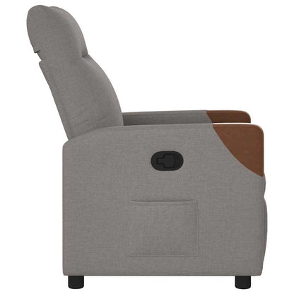 vidaXL Fauteuil relax Taupe Tissu