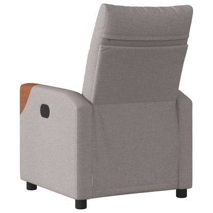 vidaXL Fauteuil relax Taupe Tissu