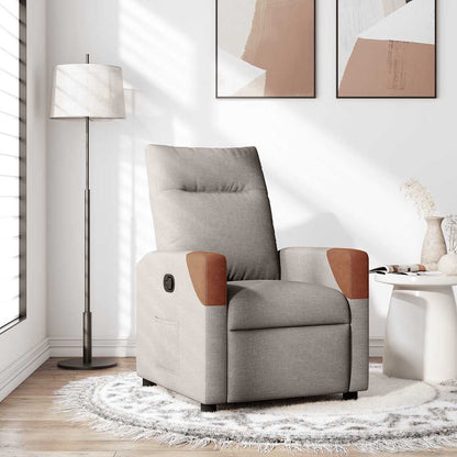 vidaXL Fauteuil relax Taupe Tissu