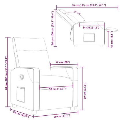 vidaXL Relaxsessel Blau Stoff