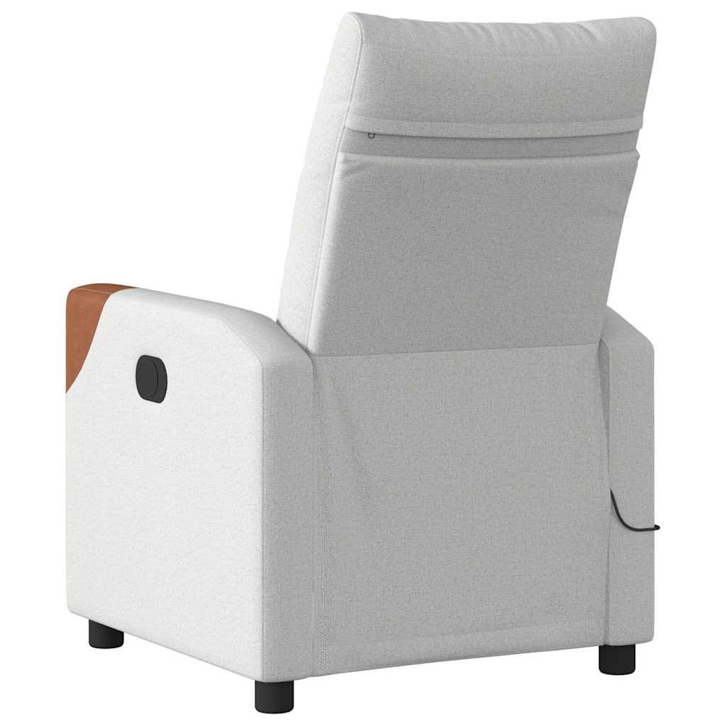vidaXL Massagesessel Wolkengrau Stoff