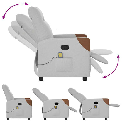 vidaXL Massagesessel Wolkengrau Stoff