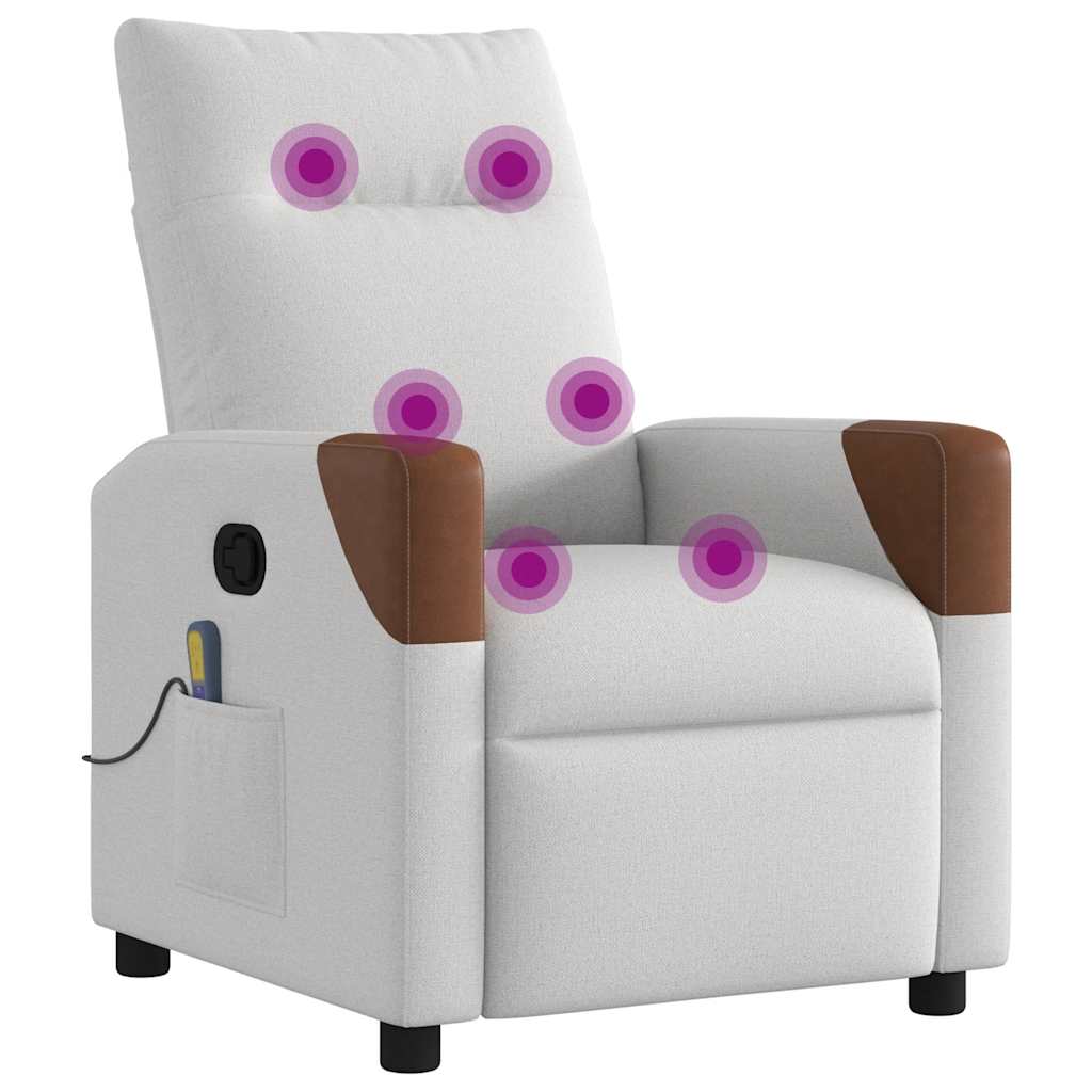 vidaXL Massagesessel Wolkengrau Stoff
