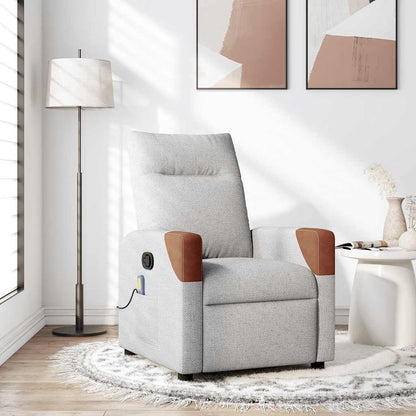 vidaXL Massagesessel Wolkengrau Stoff