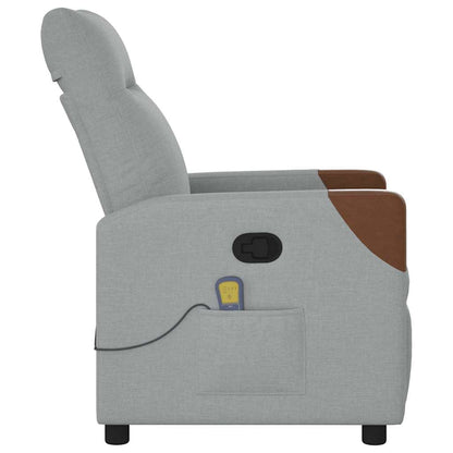 vidaXL Massagesessel Hellgrau Stoff