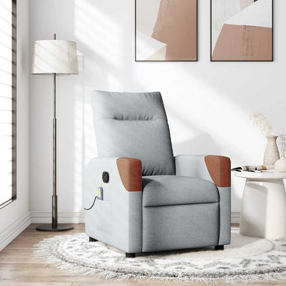 vidaXL Massagesessel Hellgrau Stoff