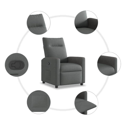 vidaXL Relaxsessel Dunkelgrau Stoff