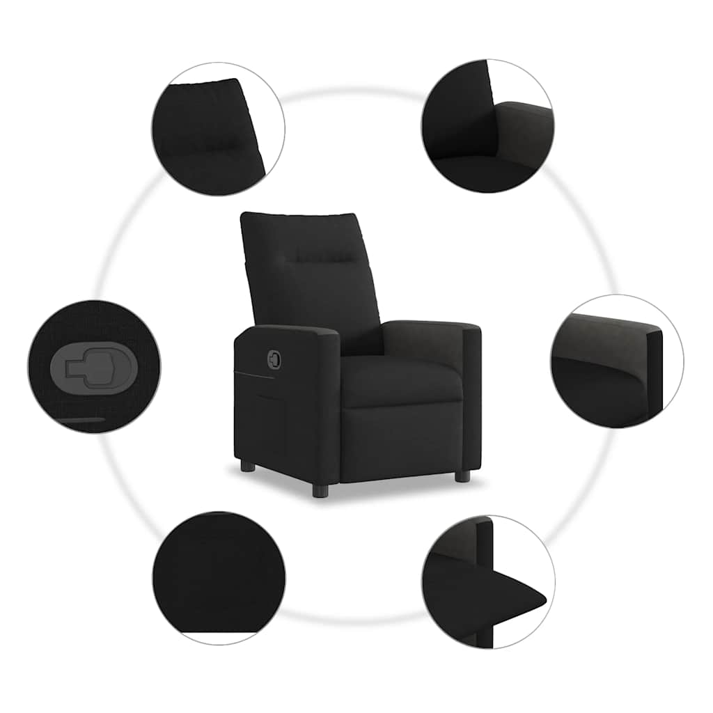vidaXL Relaxsessel Schwarz Stoff