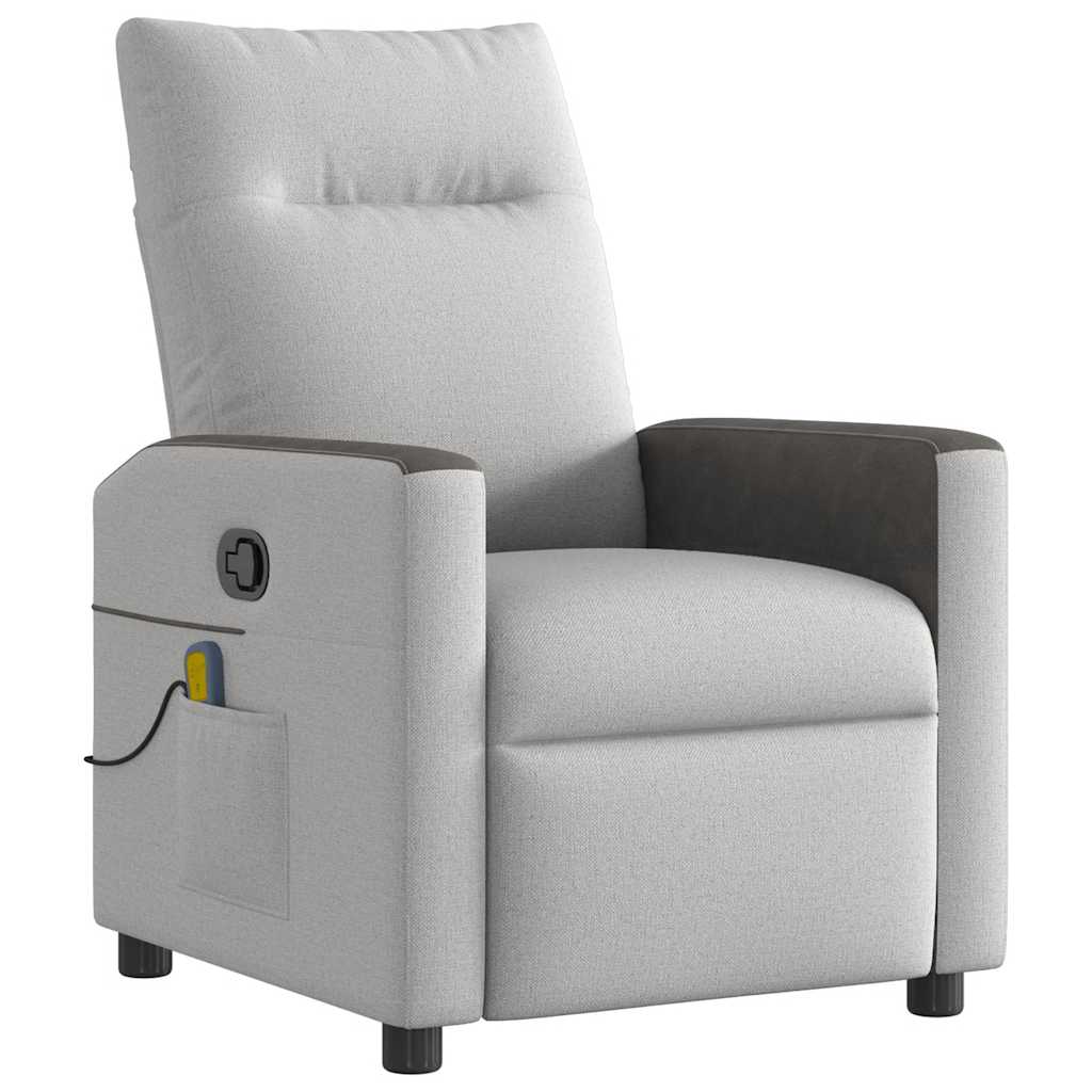 vidaXL Massagesessel Wolkengrau Stoff
