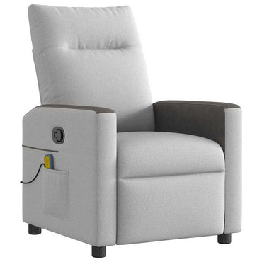 vidaXL Massagesessel Wolkengrau Stoff