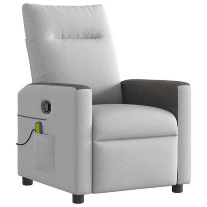 vidaXL Massagesessel Wolkengrau Stoff