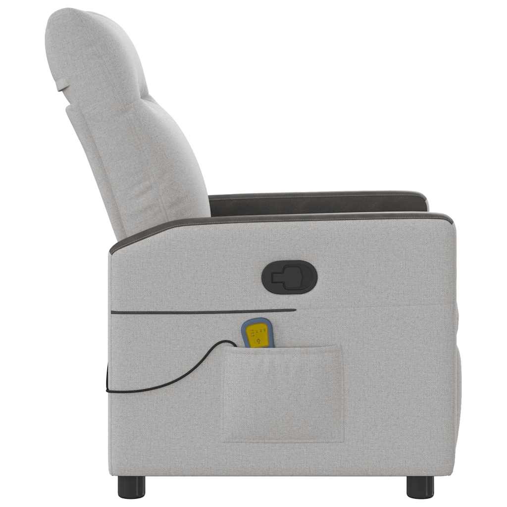 vidaXL Massagesessel Wolkengrau Stoff