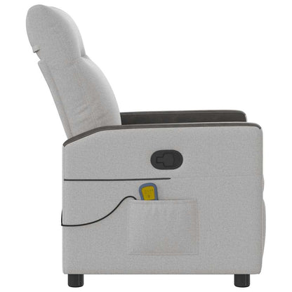 vidaXL Massagesessel Wolkengrau Stoff