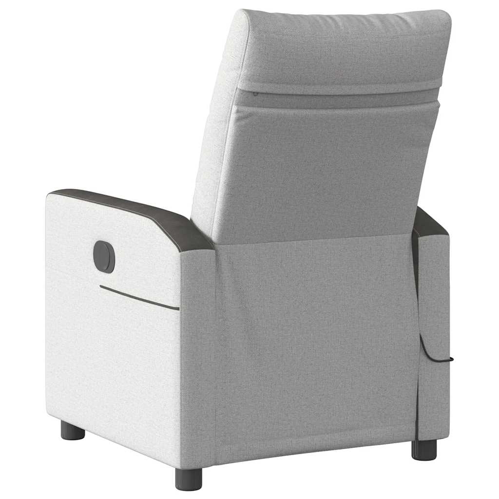 vidaXL Massagesessel Wolkengrau Stoff