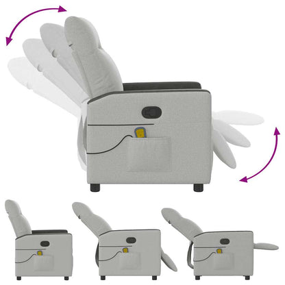 vidaXL Massagesessel Wolkengrau Stoff