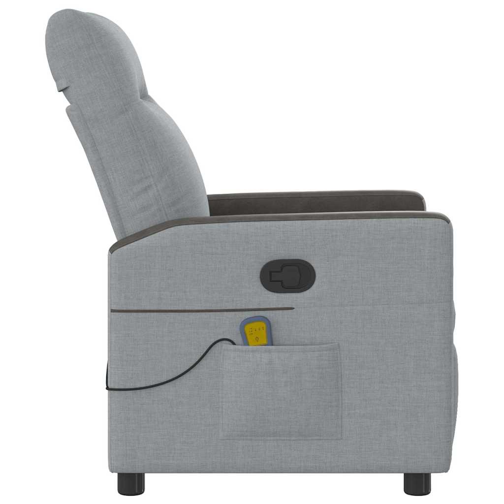 vidaXL Massagesessel Hellgrau Stoff