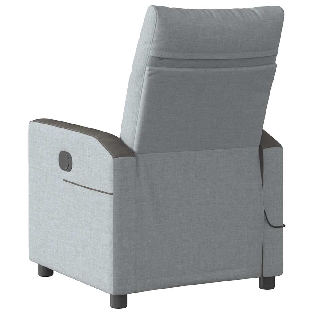 vidaXL Massagesessel Hellgrau Stoff