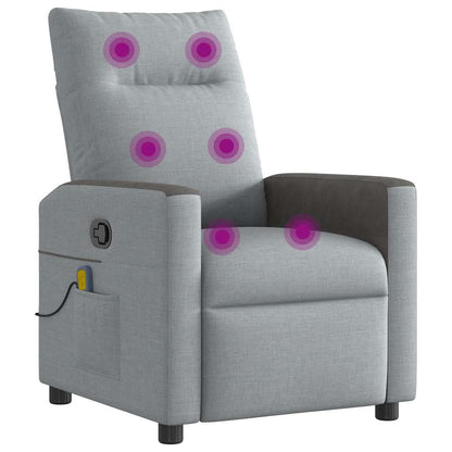 vidaXL Massagesessel Hellgrau Stoff