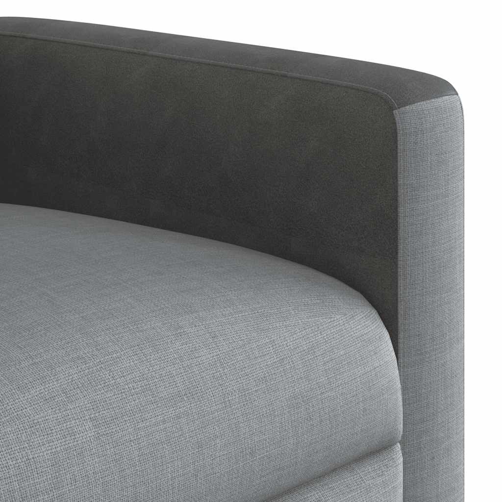 vidaXL Massagesessel Hellgrau Stoff