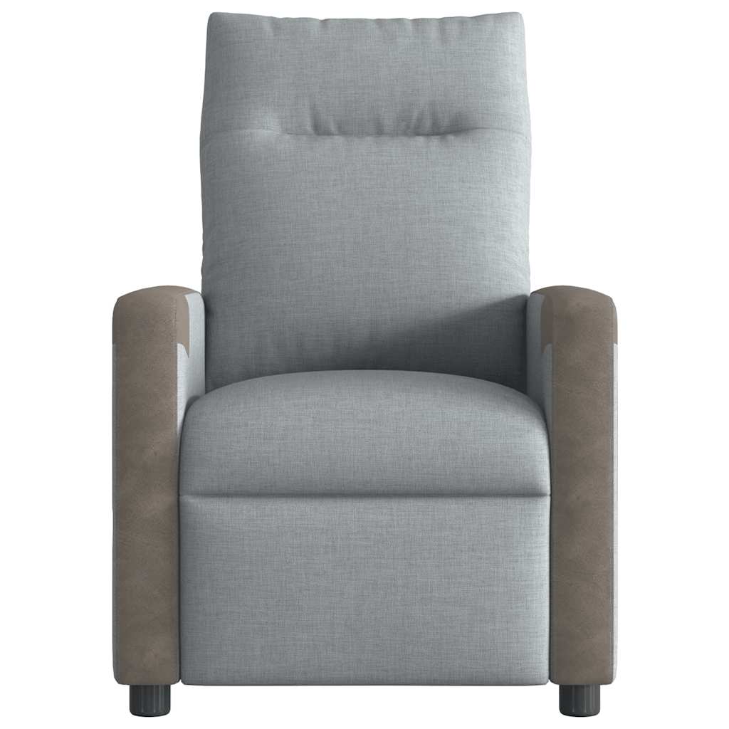 vidaXL Relaxsessel Hellgrau Stoff