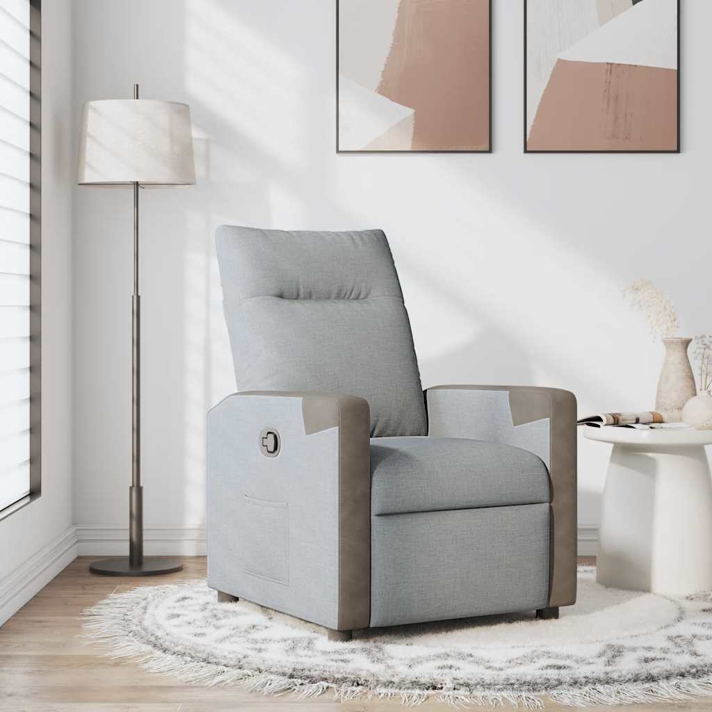 vidaXL Relaxsessel Hellgrau Stoff